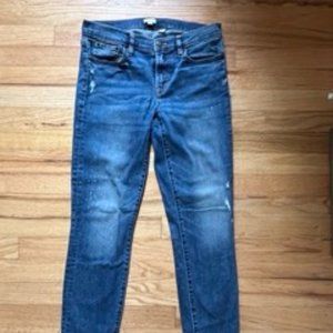J Crew Skinny Jeans - Distressed Medium Wash - Stretch - Size 27R
